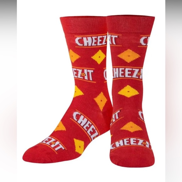 Cheez Its Crazy Crackers Mens socks Size 6-12 crazy crew unisex new women fun+ - Picture 10 of 11